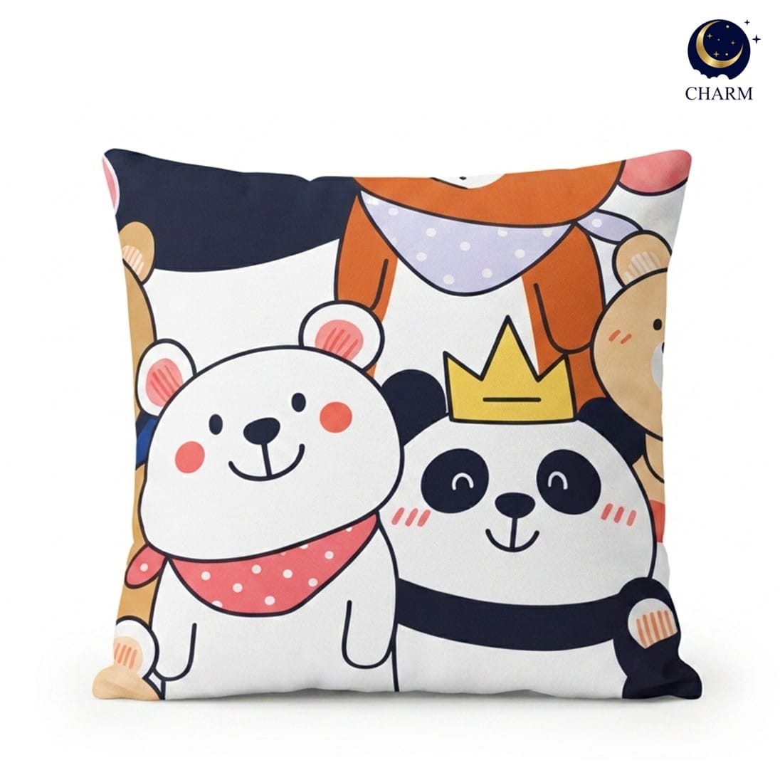 หมอนอิง CHARM 20.5X20.5 นิ้ว ลาย FAMILY BEAR_0